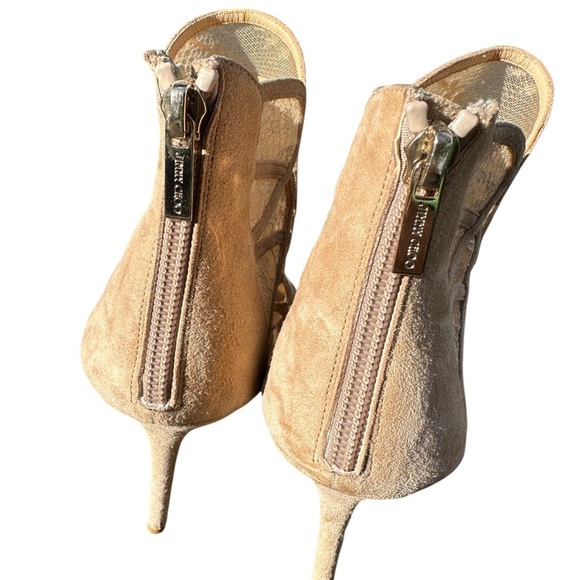Jimmy Choo Beige Lace Stiletto Heels - Picture 5 of 9